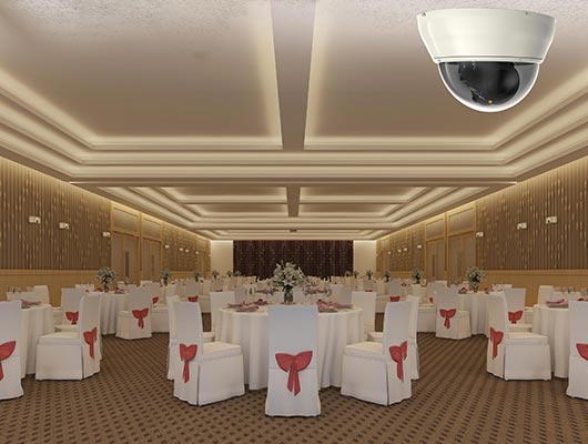 Security system installed in the party hall