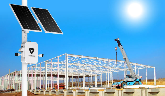 Turing solar-powered security system for construction sites