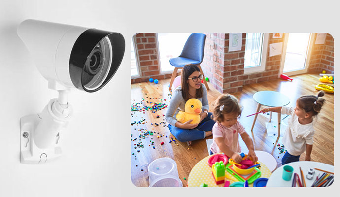 Security camera in daycare center